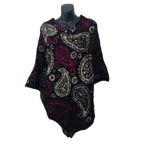 NWT Boho Sweater Poncho Shawl. One Size fit to 16